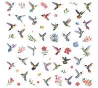 CRASPIRE 8 Hoja de Pegatinas de Pared de Pájaros Colibrí Flor Hoja Ventana Pegatinas de Pared Pegatinas Vinilo PVC Impermeable Adhesivo para Decoración del Hogar Escalera Dormitorio Sala de Estar