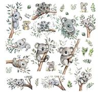 CRASPIRE 8 Hoja Pegatinas Autoadhesivas Koa para Ventana Animales Lindos Calcomanías Pared PVC Impermeables coración Pared para Dormitorio Hogar Au Restaurante Cocina Vitrina Baño Vidrio