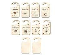 CRASPIRE, 8 Uds., Separadores de Armario de Madera para Bebés, Diseño de Luna Y Estrellas, Desde Recién Nacidos hasta 24 Meses, Separadores de Perchas, Organizadores de Armario