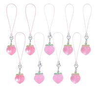 CRASPIRE 9 piezas de 3 estilos de melocotón para teléfono, correa para colgar en bolsa, llavero, decoración para teléfonos celulares, llaveros, cámara, mochila, cartera, cámara, dijes para mujer, 3.5