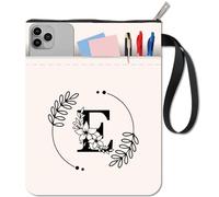 CRASPIRE Book Sleeve with crepper Book Cover Protector Pouch Alphabet Letter E Extra Sleeve Flower Leaf Tela Lavable Notebook Wrap Pocket for Paperback Hardcover entusiastas Regalos 11 x 86 Pulgadas