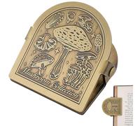 CRASPIRE Clip Cuaderno Viaje Forma Hongo Estilo Vintage Metal Diario Sujetalibros Decorativo Latón Carpetas Archivadores Marcapáginas Agendas Viajes Arte Documentos Lectura