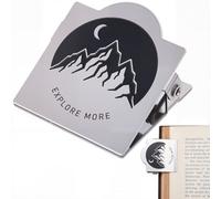 CRASPIRE Clip de Metal Vintage para Libros Clips para Carpetas de Cuadernos de Viaje con Diseño de Luna Y Montaña Pequeñas Abrazaderas para Documentos Organizador de Archivos Diario Basura