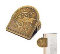 CRASPIRE Clip de metal vintage para libros, diseño de dragón, de metal, bronce antiguo, decorativo, para archivos, marcapáginas para cuaderno, viajeros, arte, diario, lectura, decoración