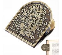 CRASPIRE Clip para Cuaderno de Viajero de Aleación con Diseño de Flores Y Mariposas de Estilo Vintage de Metal de Bronce Antiguo para Diarios Decorativos de TN Accesorios de Decoración para Lectura