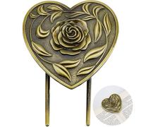 CRASPIRE Clips de Libros Antiguos Corazón de Amor Marcapáginas de Metal de Bronce Antiguo Libera Tus Manos Soporte de Página Abierta para Revistas Libros Regalo de Cumpleaños para Amantes de los