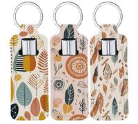 CRASPIRE Estuche para Bálsamo Labial Estilo Bohemio Llavero Estuche Rectangular Colorido Neopreno Estampado Goma Portátil Bolsillo para Brillo Labial Funda Mujer Bolsa Almacenamiento Maquillaje Viajes