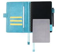 CRASPIRE Funda Cuaderno A6 Terciopelo Color Gris Claro Cuero Sintético Ranuras Tarjetas Carpeta Tipo Sobre PU 4.5 x 6.6 pulgadas Maletín Negocios Organizador Portafolio Cuero Reutilizable Amantes