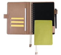 CRASPIRE Funda Cuaderno A6 Terciopelo Color Verde Oliva Oscuro Ranuras Tarjetas Carpeta Tipo Sobre PU 4.5 x 6.6 Pulgada Maletín Negocios Organizador Portafolio Cuero Reutilizable Amantes Libros