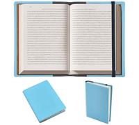 CRASPIRE Funda Cuero Libreta A5 Ranuras Tarjetas Resistente Al Agua Color Turquesa Pálido Tipo Sobre PU Maletín Negocios Reutilizable Organizador Cuero Bloc Notas Tarjetas Teléfono