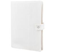CRASPIRE Funda de Libro A5 de Tela de Algodón Blanca con Cierre A Presión Lavable Reutilizable para Adultos para Hacer Álbumes de Recortes Manualidades Libros de Tapa Dura Y Amantes de los Libros