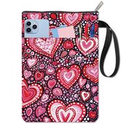 CRASPIRE Funda de Libro con Forma de Corazón Color Rosa Funda Protectora para Libros Y2K Funda de Tela Lavable con Cremallera Y Bolsillo Adicional para Amantes de los Libros Regalos para Compañeros