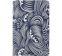 CRASPIRE Funda de Libro de Tamaño A6 6.3 x 4.3 Pulgadas Tela Lino Suave Funda Libro Lavable con Diseño Olas Oceánicas Japonesas Tapa Dura Tapa Blanda Protector para Amantes los
