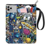 CRASPIRE Funda de Libro de Tela Lavable con Bolsillo Frontal con Cremallera Funda Protectora de Libro de 11 x 8.7 Pulgada para Lectores Amantes de los Libros Bibliotecarios Ratones de Biblioteca