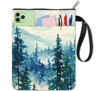 CRASPIRE Funda de Tela con Diseño de Bosque, 11x9 Pulgadas, Doble Cara, Árbol de Acuarela, Reutilizable para Libros de Bolsillo, Cuadernos de Tapa Dura, Diarios