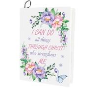 CRASPIRE Funda Elástica para Libros con Diseño de Mariposas Flores Palabras Corona Lavable Reutilizable de Nailon Grande para Libros de Tapa Dura de 9 x 11 Pulgada para Estudiantes de Aula