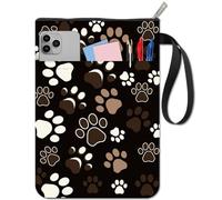 CRASPIRE Funda Libro con Estampado Zarpa Y Cremallera Bolsillo Adicional Impermeable Bolsillo Negro Protección Portátil Cuerda Doble Cara Funda Libros Tapa Dura Cuaderno Biblia Diario