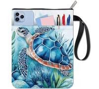 CRASPIRE Funda Libro Diseño Tortuga Marina Funda TeImpermeable Y Lavable Cuaderno Animales Verano Bolsa Bolsillo Protectora Cremallera Y Bolsillo Frontal Adicional Cumpleaños Graduación Navidad