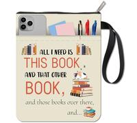 CRASPIRE Funda para Libro con Palabras Patrones Libros Fundas Blancas Protector de Diseño Gato Bolsillo Tela Lavable Cremallera Y