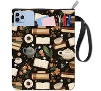 CRASPIRE Funda para Libro de Café Marrón de Tela Impermeable Lavable para Tetera Cuaderno Bolsillo con Cremallera Y Bolsillo Frontal Ideal Libros Tapa Dura Regalo Cumpleaños Y Graduación