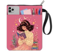 CRASPIRE Funda para Libro de Lectura Funda Protectora para Lector de Libros Regalos para Amantes de los Libros Fundas de Tela Lavables para Cuadernos con Cremallera Y Bolsillo Adicional Bolsa