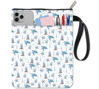 CRASPIRE Funda para Libro de Tortuga Protector de Libro de Estrella de Mar Fundas para Libros de Mundo Submarino para Libros Bolsillo Funda Tela Lavable para Libro con Cremallera Y Bolsillo Adicional