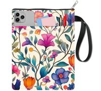 CRASPIRE Funda para Libro Diseño Flores Plantas Protector Libros Enredaderas Coloridas para Libros Bolsillo Funda Tela Lavable Cremallera Bolsillo Adicional Amantes los Regalo para Compañeros Clase