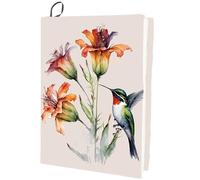 CRASPIRE Funda para Libro Elástica con Diseño Floral Lavable Reutilizable Tela de Nailon Grande Protector de Libros de Poliéster Envolturas Elásticas para Cuadernos 9.4x15.7 pulgada Adecuadas para la