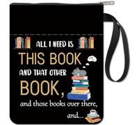 CRASPIRE Funda para Libros Gato Protector de Palabras Fundas En Rústica Tela Lavable con Cremallera Y Bolsillo Adicional Amantes los Regalos Amigos