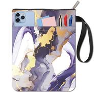 CRASPIRE Funda Protectora para Libros con Textura de Mármol Color Morado Bolsillo Tela Lavable Cremallera Y Adicional Amantes los Regalos Amigos