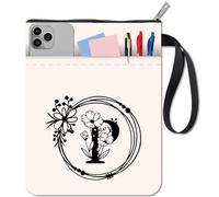 CRASPIRE Fundas Libros Iniciales Funda Libros Cremallera y Bolsillo Extra Alfabeto Letra P Diseño Tela Lavable Protector Tapa Dura Amantes los Regalos ratón Biblioteca