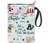 CRASPIRE Fundas para Libros con Diseño de Gatos Protector de Libros con Palabras Funda Vintage para Libros de Bolsillo Funda de Tela Lavable con Cremallera Y Bolsillo Adicional para Amantes los
