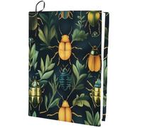 CRASPIRE Fundas para Libros con Estampado de Animales 15.7 x 9.8 Pulgada con Diseño de Hojas de Insectos Plantas Lavables Reutilizables Elásticas de Gran Tamaño de Nailon para Cuadernos Aptas
