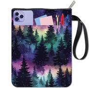 CRASPIRE Fundas para Libros del Bosque, Impermeable, con Cremallera, de Tela, Lavable, Protector con Cremallera y Bolsillo Extra para bibliotecarios, Amantes de los Libros, compañeros de Clase,