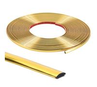 CRASPIRE Moldura de 33 pie X 0.3 Pulgadas Dorada Flexible Autoadhesiva Resistente Al Agua para Espejo de Pared Esquina Borde Redondo Moldura para Techo Encimera Piso Muebles Zócalo Borde de Puerta