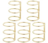 CRASPIRE Paquete 5 Anillas Metálicas Sueltas 3,157 x 12cm Hierro Dorado con Bisagras Y División A Presión para Proyectos Encuadernación Cuadernos Álbumes Fotos Lomos Peines Diarios Y Manualidades