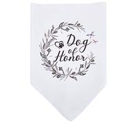 CRASPIRE Perro de Honor Perro Bandana Boda Mascota Bandana Blanco Rama de Olivo Triángulo Mascota Perro Bufanda Compromiso de Perro Anuncio de Boda Accesorios de Fotos Collares Accesorios