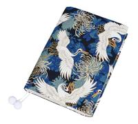 CRASPIRE Protector de Libros con Diseño de Grullas Funda de Tela con Diseño de Margaritas Y Flores Funda Ajustable para Libros Funda de Tela Suave Estilo Retro para Libros de Bolsillo Tamaño A5