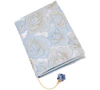 CRASPIRE Protector Libro Flores Cubierta Tela Azul con Colgante Funda Lavable Cubierta Suave para Diario Libros Bolsillo A5 Libros Tapa Dura Aula Estudiantes Profesores Amantes los Libros