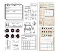CRASPIRE Recensione Di Libri Word Timbri Trasparenti In Silicone Valutazione A Stelle Trasparente Agenda Timbro Riutilizzabile Blocco Note Schede Biblioteca Elenco Di Lettura Scrapbooking Creazione