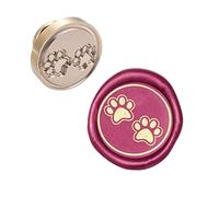CRASPIRE Sello de Cera Cabeza de Sello Impresiones de Pata de Perro Sellado Extraíble Cabeza de Sello de Latón para Sobres de Regalo Creativos Invitaciones Tarjetas Decoración