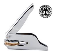 CRASPIRE Sello del árbol de la Vida en Relieve Acero Inoxidable Mano notario para Libros Sobres Servilletas Papel Oficial