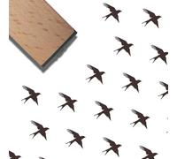 CRASPIRE Sello Goma Golondrina Sello Madera Pájaro Sello Madera Natural Reutilizable Vintage Cuadrado Decorativo Animal Pájaros Voladores Sello Letra Pequeña Hacer Tarjetas Bricolaje Diario Arte