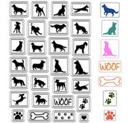 CRASPIRE Sellos de Goma Transparentes con Estampado Pata de Hueso Perro Cachorro Dibujos Animados Vintage Lindos Reutilizables Transparentes Sellos Silicona para Diario Tarjetas Álbumes Recortes