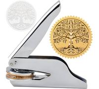 CRASPIRE Sellos En Relieve del Árbol de la Vida Sello de Acero Inoxidable de 1.6 Pulgada Sello Manual para Biblioteca Ex Libris para Maestros Notarios para Sobres de Regalo de Graduación Invitaciones