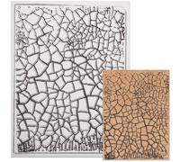 CRASPIRE Sellos transparentes con fondo agrietado, retro, vintage, reutilizables, de goma, transparente, sellos de silicona para diario, tarjetas, álbumes de recortes, álbumes de fotos, decorativos