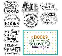 CRASPIRE - Sellos Transparentes para Hacer Tarjetas, Decoración, Álbumes de Recortes, Diseño de Libros de Lectura, Sello de Goma de Silicona para Tarjetas de Biblioteca, Álbum de Fotos, Diario