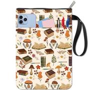 CRASPIRE Seta Funda Libro con Cremallera Bolsillo Adicional Impermeable Flor Bolsa Protección Portátil Cuerda Doble Cara Funda Libros Tapa Dura Cuaderno Biblia Diario Texto Rústica