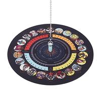 CRASPIRE Tablero de Péndulo Adivinación de Radiestesia con Péndulo de Opalita, Almohadilla de Goma para Cartas de Tarot de Altar, Tablero de Mensajes Metafísicos de Adivinación de Radiestesia