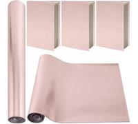 CRASPIRE Tela Cuero Sintético 55x11.8 Pulgada Color Rosa Flamenco Libros A4-A8 encuadernación Superficie Lisa Cuero Sintético Revestimiento Base No Tejido Protector Cubierta Álbum Recortes Bricolaje